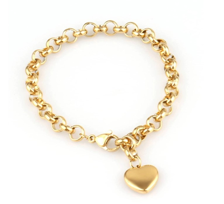 Stainless Steel Heart Bracelet 