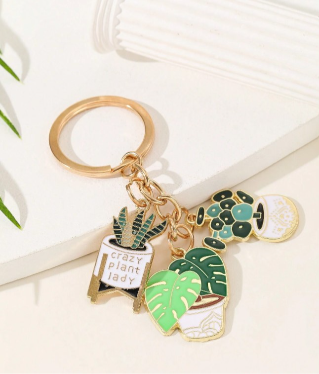 Crazy Plant Lady Keychain