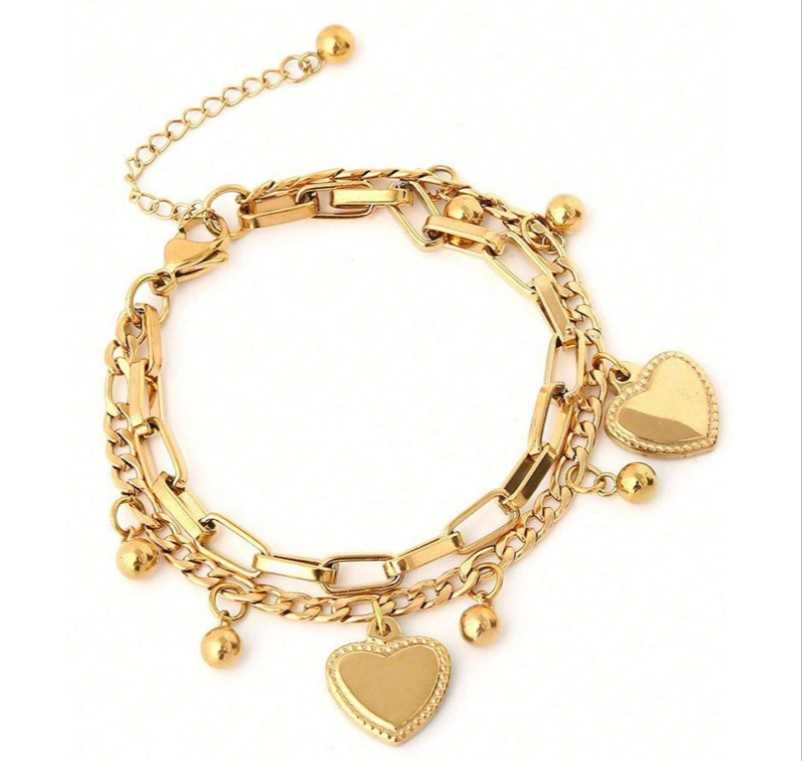 Hearts Stainless steel bracelet