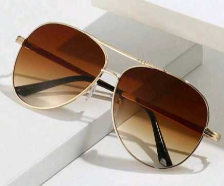 Brown Aviator Sunglasses