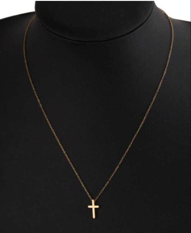 GOLD Mini Cross Necklace