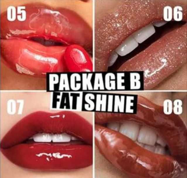 06. FAT Lip Oil Lip Glaze 4 Colors - SET B