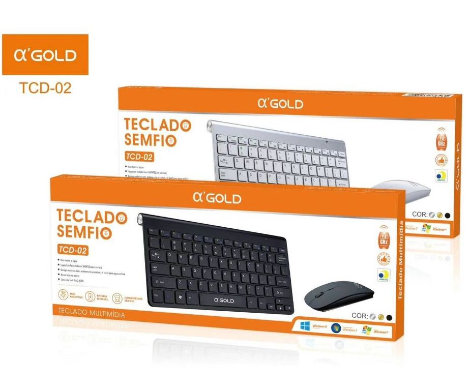 Kit Teclado e Mouse sem fio Kross Elegance - Preto