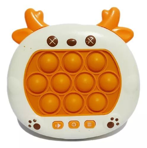 Brinquedo Pop It Eletrônico Vaca Laranja Anti Estresse