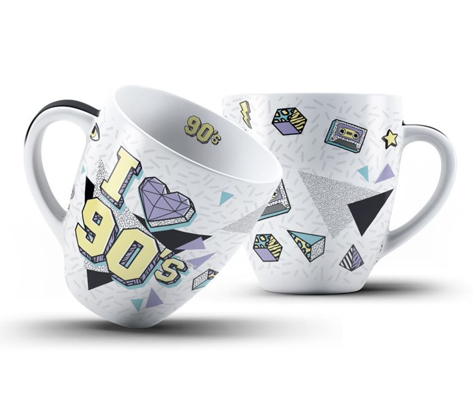 Caneca de Porcelana I Love 90s 440ml UD256