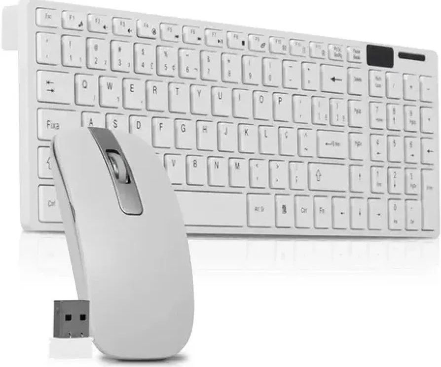 Kit Teclado e Mouse sem fio LEHMOX LEY171 Slim Branco