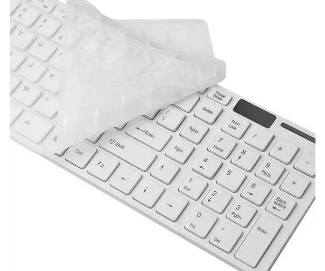 Kit Teclado e Mouse sem fio LEHMOX LEY171 Slim Branco