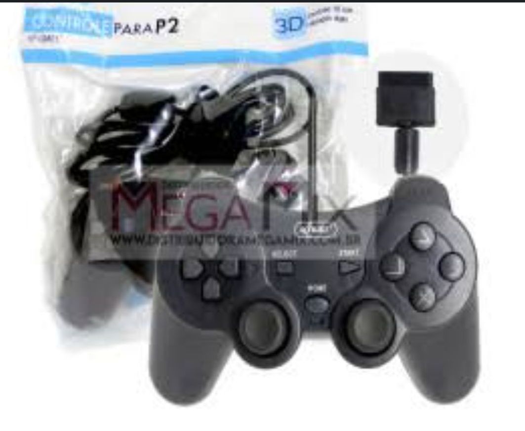 Controle Joystick Dual Shock PS2 Com Fio Knup KP27