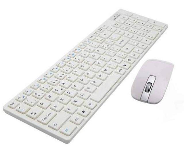 Kit Teclado e Mouse sem fio LEHMOX LEY171 Slim Branco