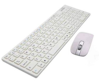 Kit Teclado e Mouse sem fio LEHMOX LEY171 Slim Branco