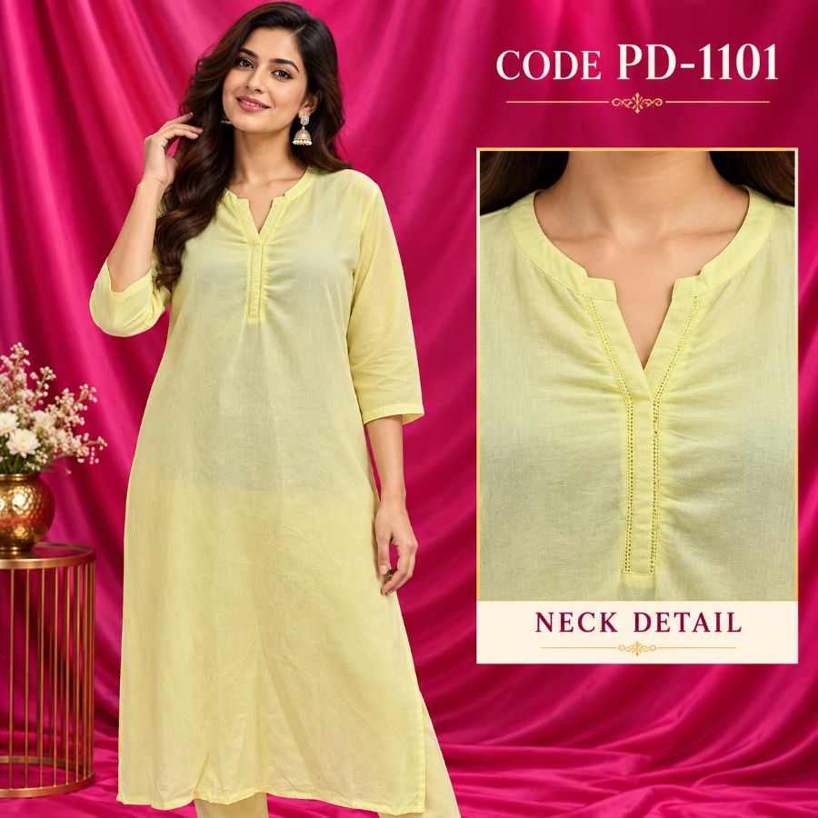 Lemon Yellow Everyday Comfort Kurta