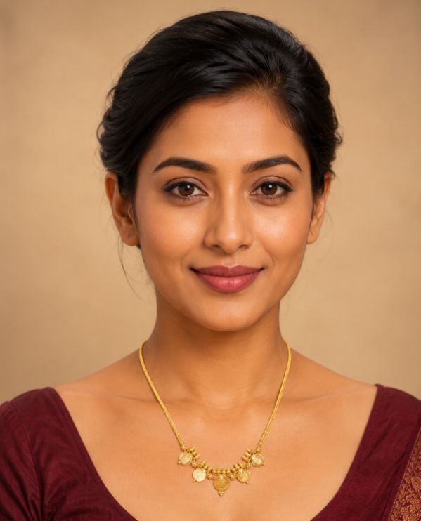 Gold-Tone Traditional Coin Charm Necklace