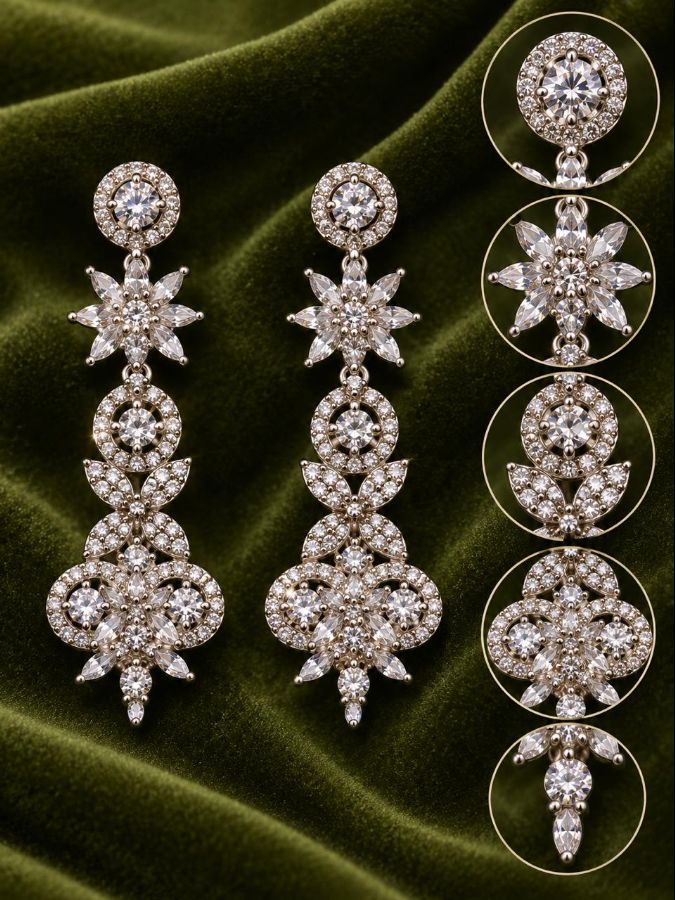 Elegant Floral Drop Earrings