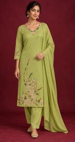Bengal Cotton 3-Piece Churidar Set – Green