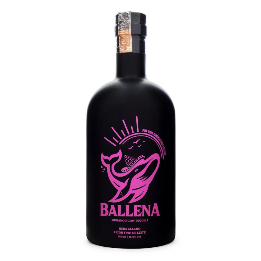 LICOR BALLENA MORANGO COM TEQUILA 700ml 