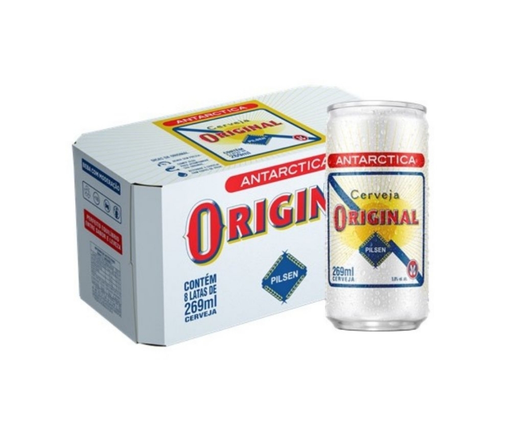 Cerveja Antarctica Original 269ml (8 unidades)