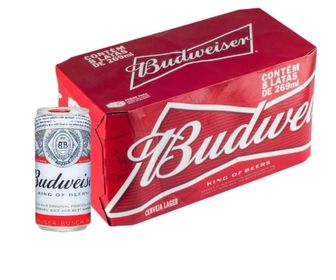 Cerveja Budweiser 269ml  (8 Unidades)