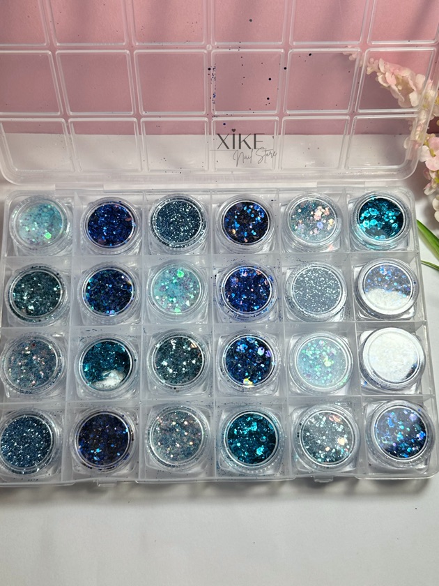 Caja Glitter Blue 