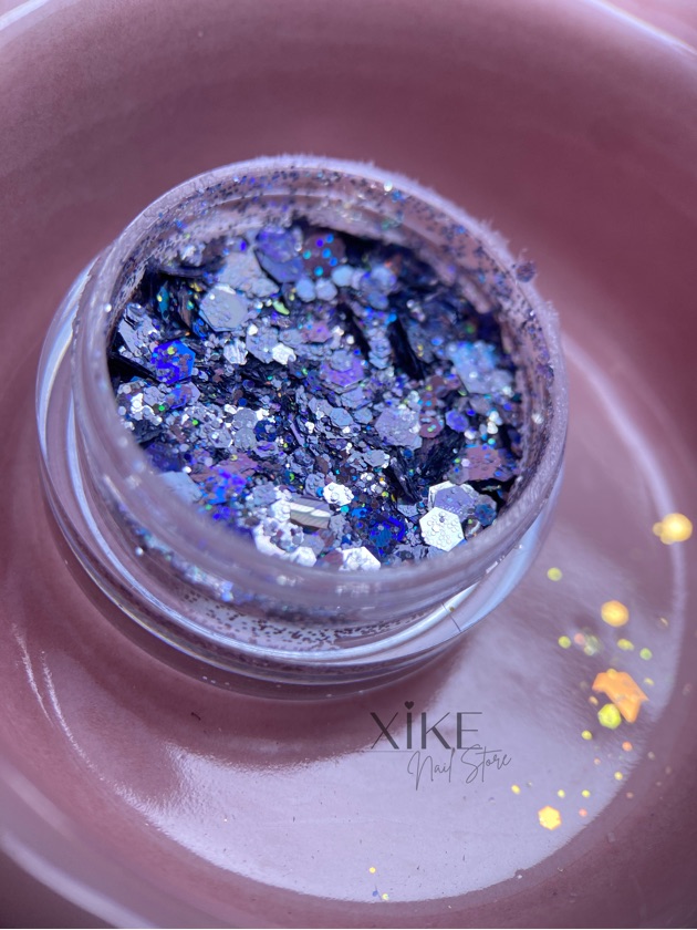 Glitter mix silver