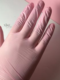 Guantes nitrilo rosa caja M 