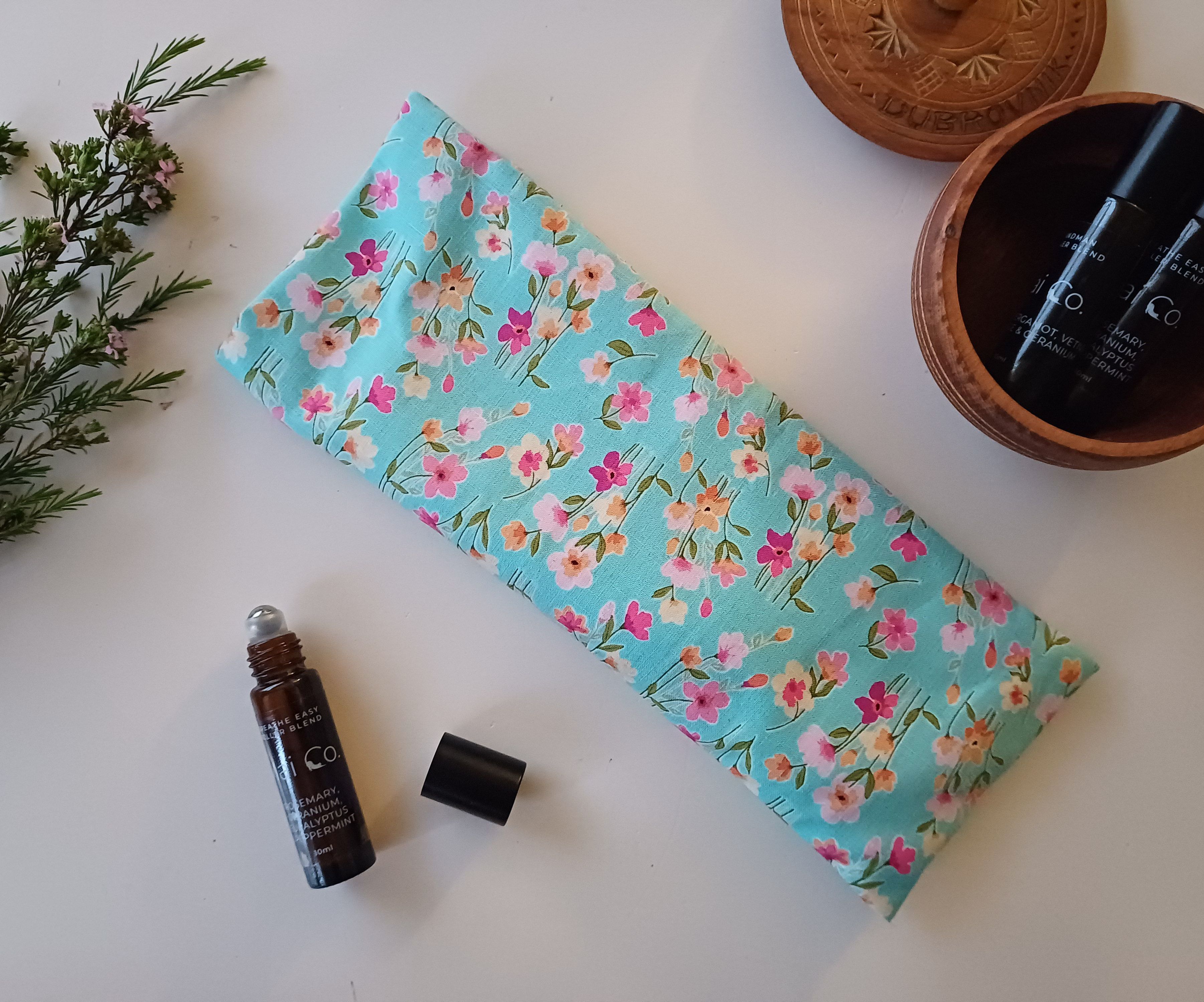 Eye Pillows - with Flax seed - Bouquet flowers