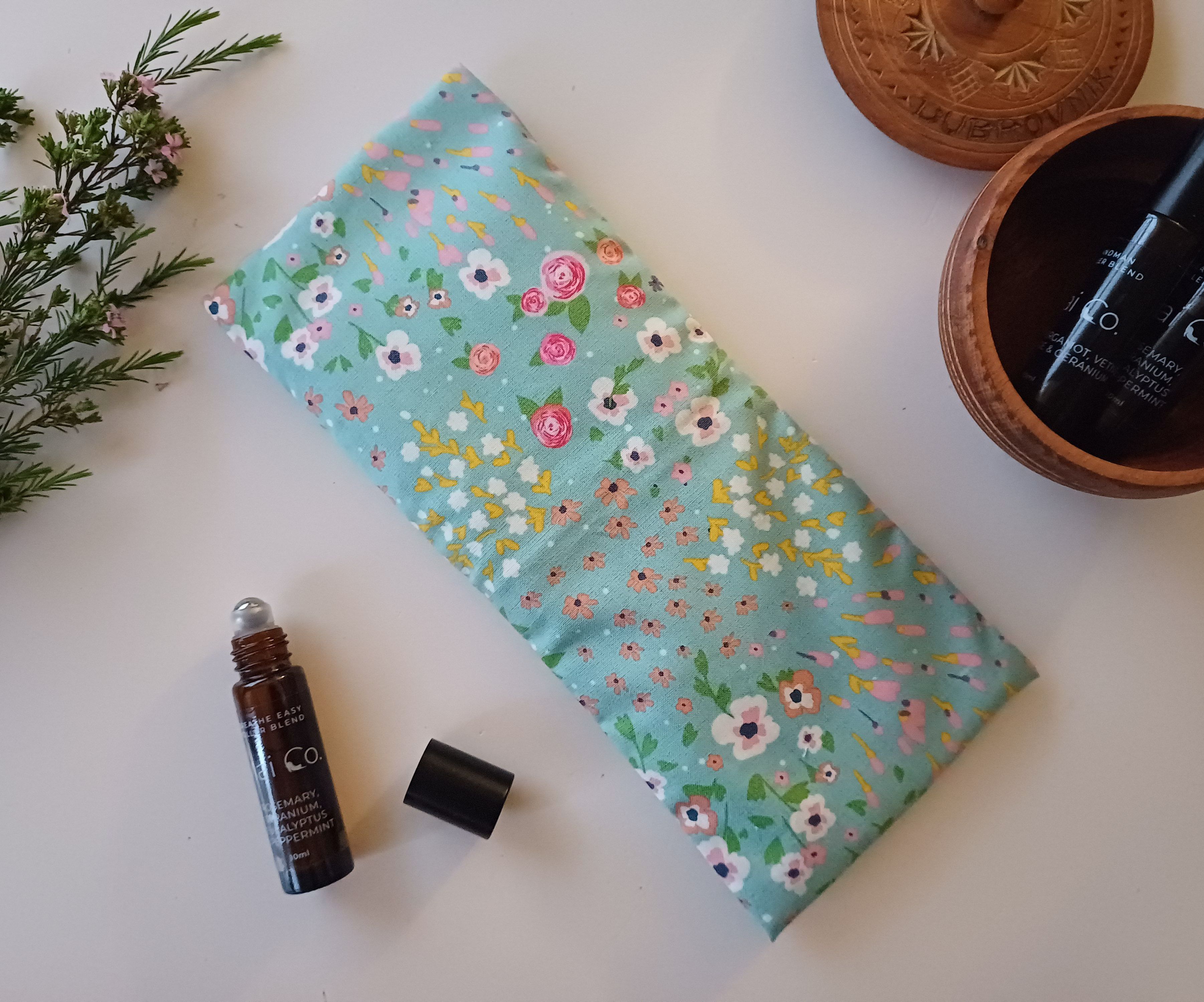 Eye Pillows - with Flax seed - Spring Flower Garden