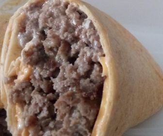 Cheese burger wrap