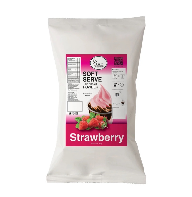 Soft Serve Strawberry Powder TOP Mix 1kg