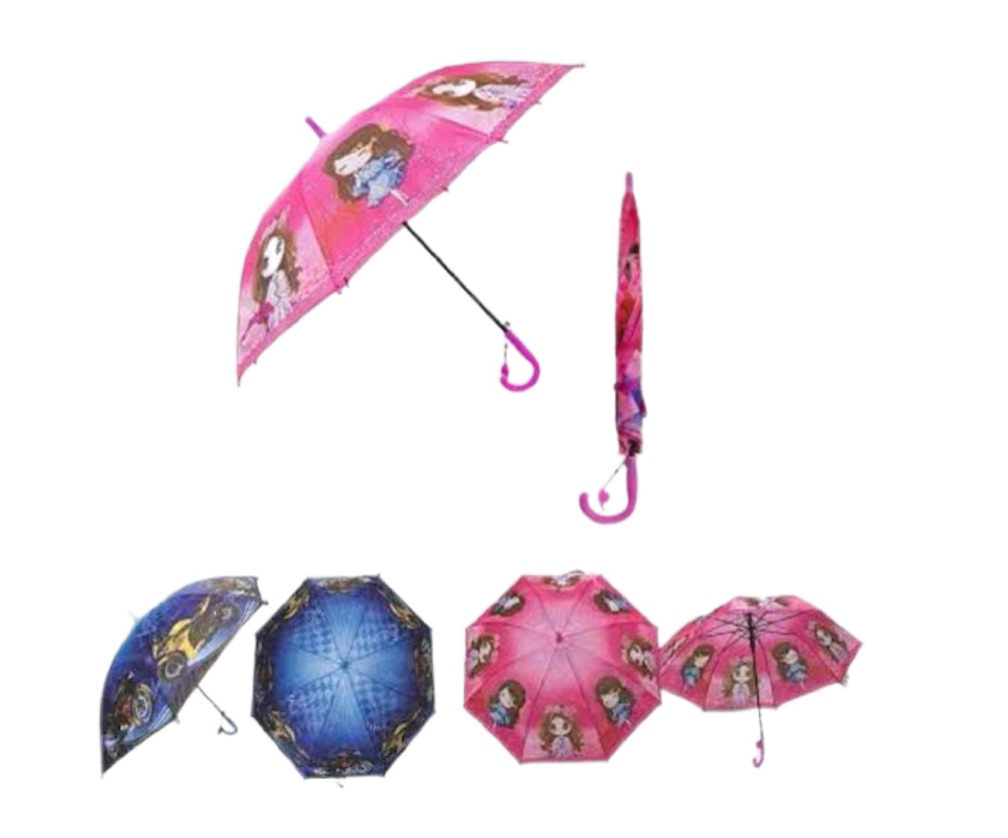 GUARDA CHUVA INFANTIL TAM: 50CM 8K COM ESTAMPAS ~ AUTOMÁTICO - REF: XH-5519