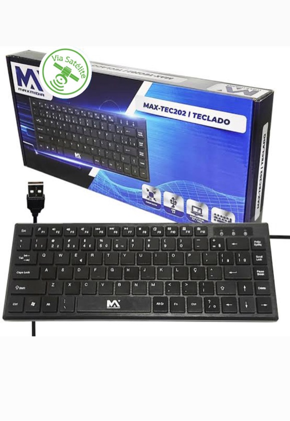 MINI TECLADO COM FIO - MARCA: MAXMIDIA REF: MAX-TEC202