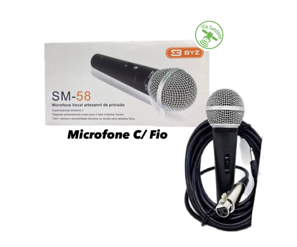 MICROFONE COM FIO - MARCA: BYZ REF: BYZ-SM-58