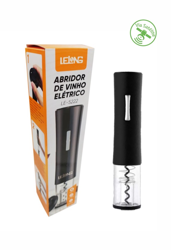 ABRIDOR DE VINHO ELÉTRICO - MARCA: LELONG REF: LE-5222