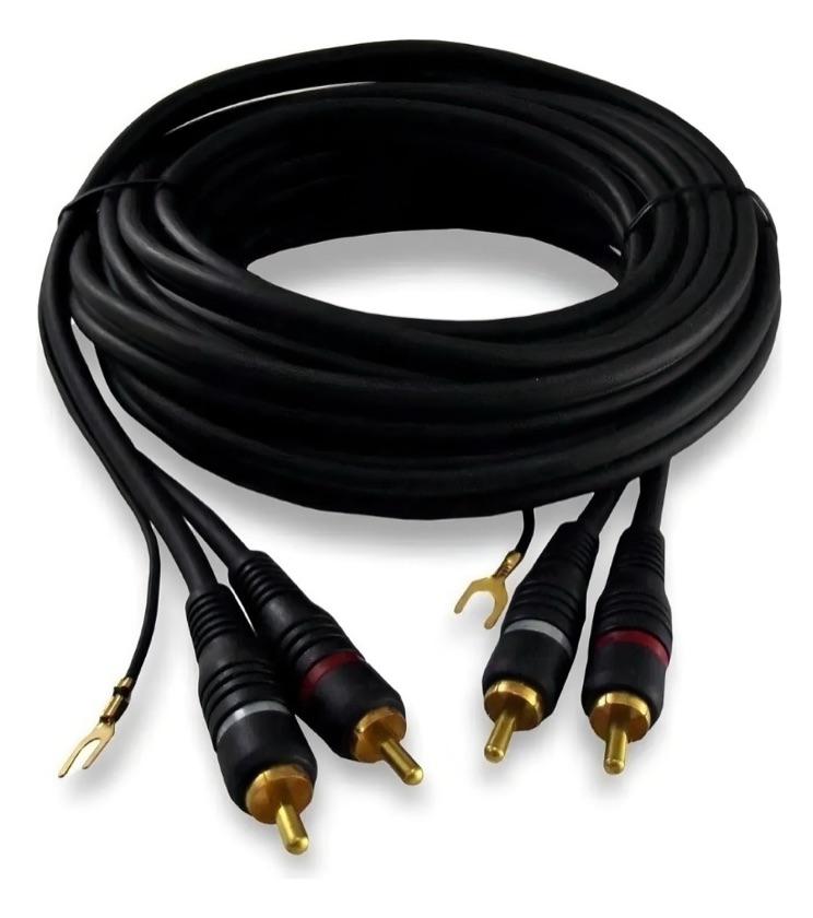 CABO 2RCA X 2RCA DE 5 METROS STANDARD C/ TERRA - MARCA: MXT REF: 8.1.349