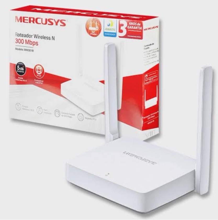 ROTEADOR WIRELESS N (300 MBPS) - MARCA: MERCUSYS REF: MW301R