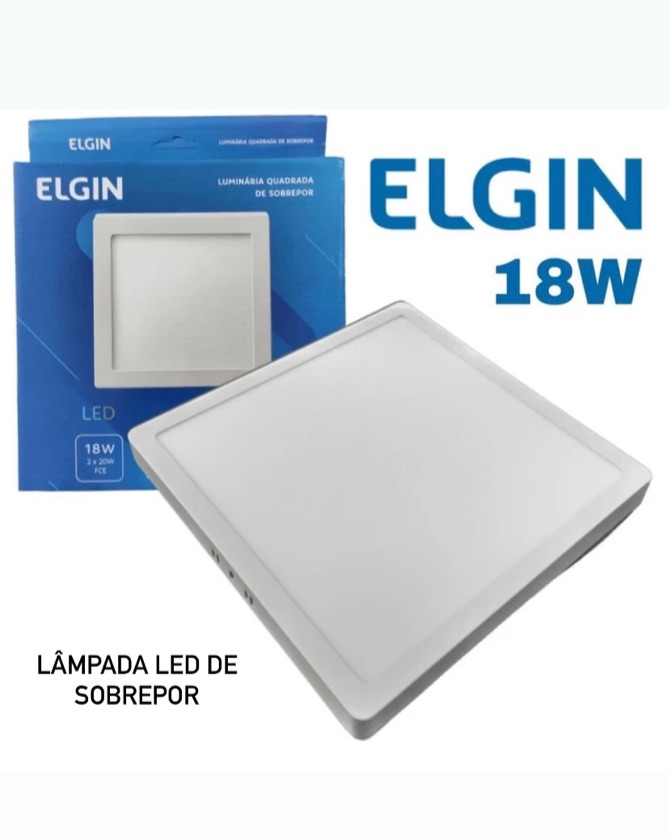 18W - LUMINÁRIA LED DE SOBREPOR 18W - MARCA: ELGIN