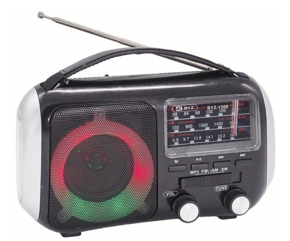 RADIO ANALÓGICO BLUE/AM/FM/USB - MARCA: BYZ REF: BYZ-1308