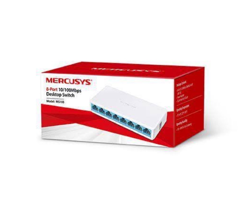 DESKTOP SWITCH 8 PORTAS/100mps- MARCA: MERCUSYS REF: MS108