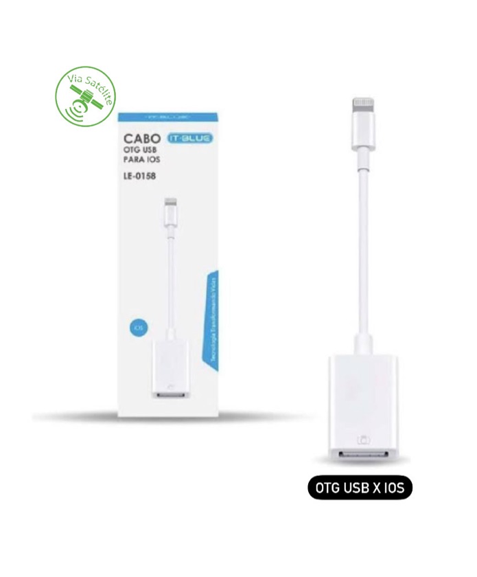 CABO ADAPTADOR OTG USB X IPHONE - MARCA: IT BLUE REF: LE-0158