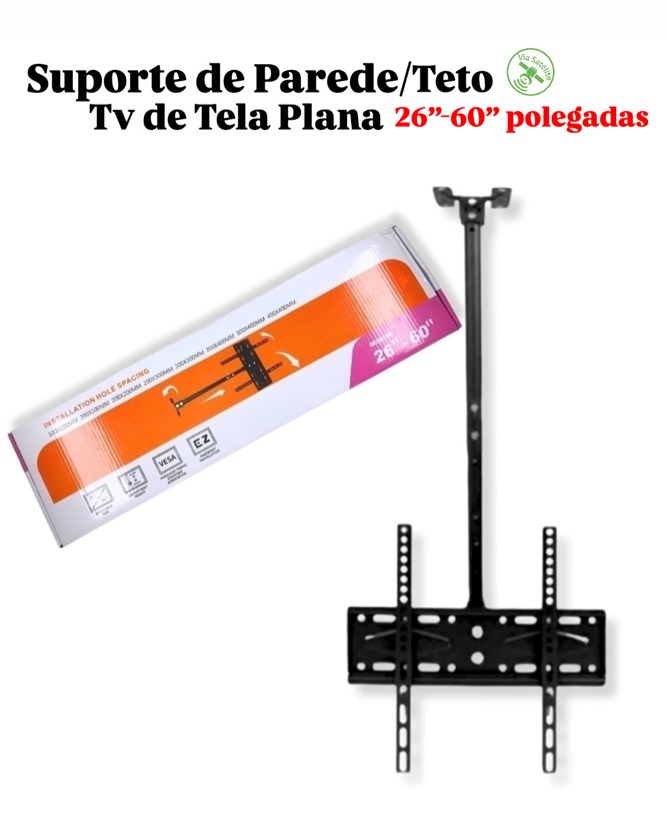 SUPORTE DE PAREDE/TETO TV DE TELA PLANA - MARCA: LELONG REF: LE-3404