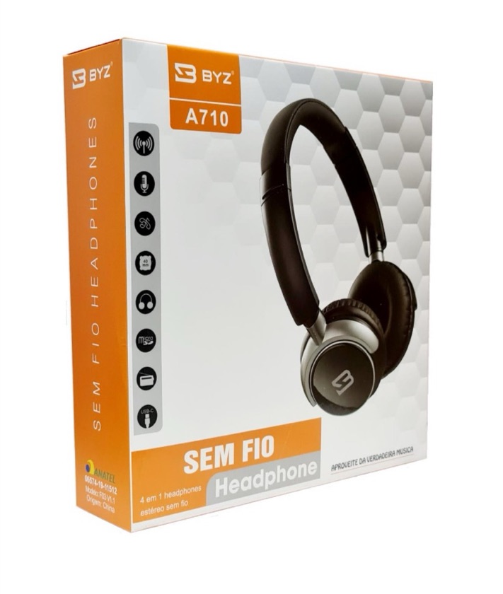 FONE BLUETOOTH HEADPHONE - MARCA: BYZ REF: A710