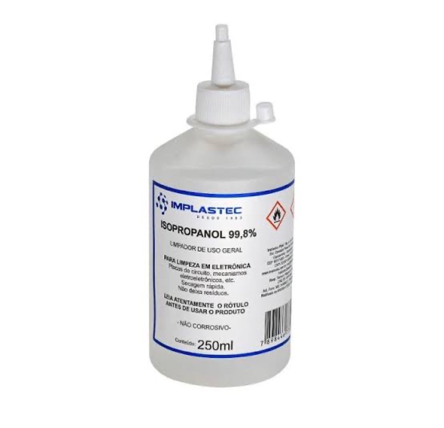 ÁLCOOL ISOPROPANOL 99,8% 250ML - MARCA: IMPLASTEC