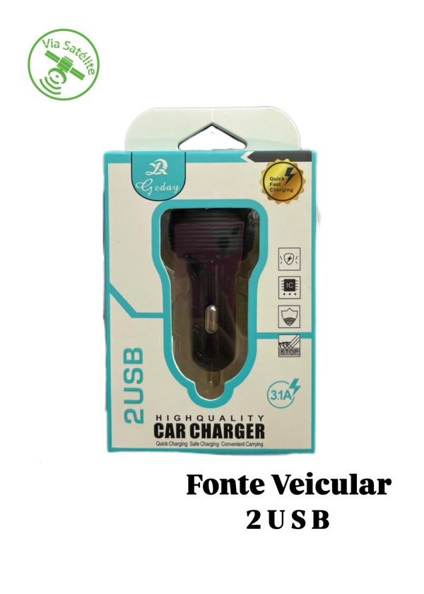 FONTE VEICULAR 2USB - REF: CR-7218