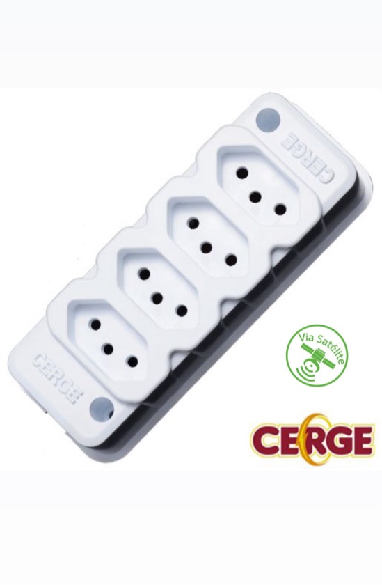 10AMP/250V TOMADA EM BARRA 4 SAIDAS - MARCA: CERGE REF: 334C