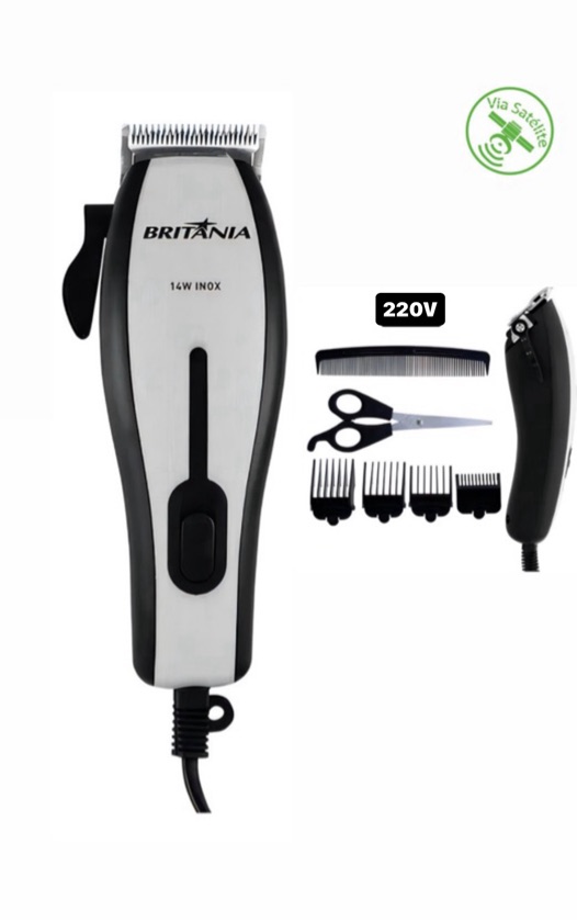 MAQUINA DE CORTAR CABELO BRITÂNIA DE AÇO INOX - VOLTAGEM: 220V