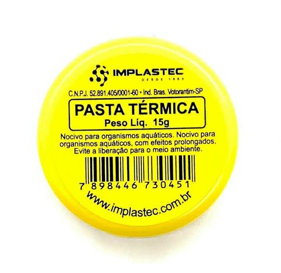 PASTA TÉRMICA 15G - MARCA: IMPLASTEC