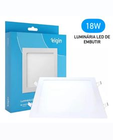 18W - LUMINÁRIA LED DE EMBUTIR 18W - MARCA: ELGIN