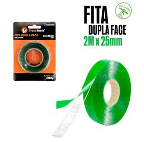 FITA DUPLA FACE SILICONE 2M X 25MM - REF: TRY-0110