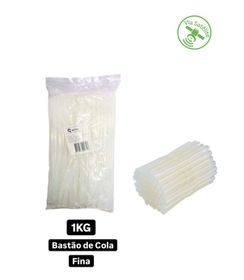 PACOTE DE BASTÃO FINA PARA COLA QUENTE (1KG) - REF: GL0327