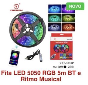 FITA DE LED 5 METROS RBG COM USB - MARCA: KAPBOM REF: KA-5050P 