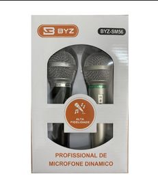 MICROFONE COM FIO SEMI PROFISSIONAL DINAMICO - REF: BYZ-SM56